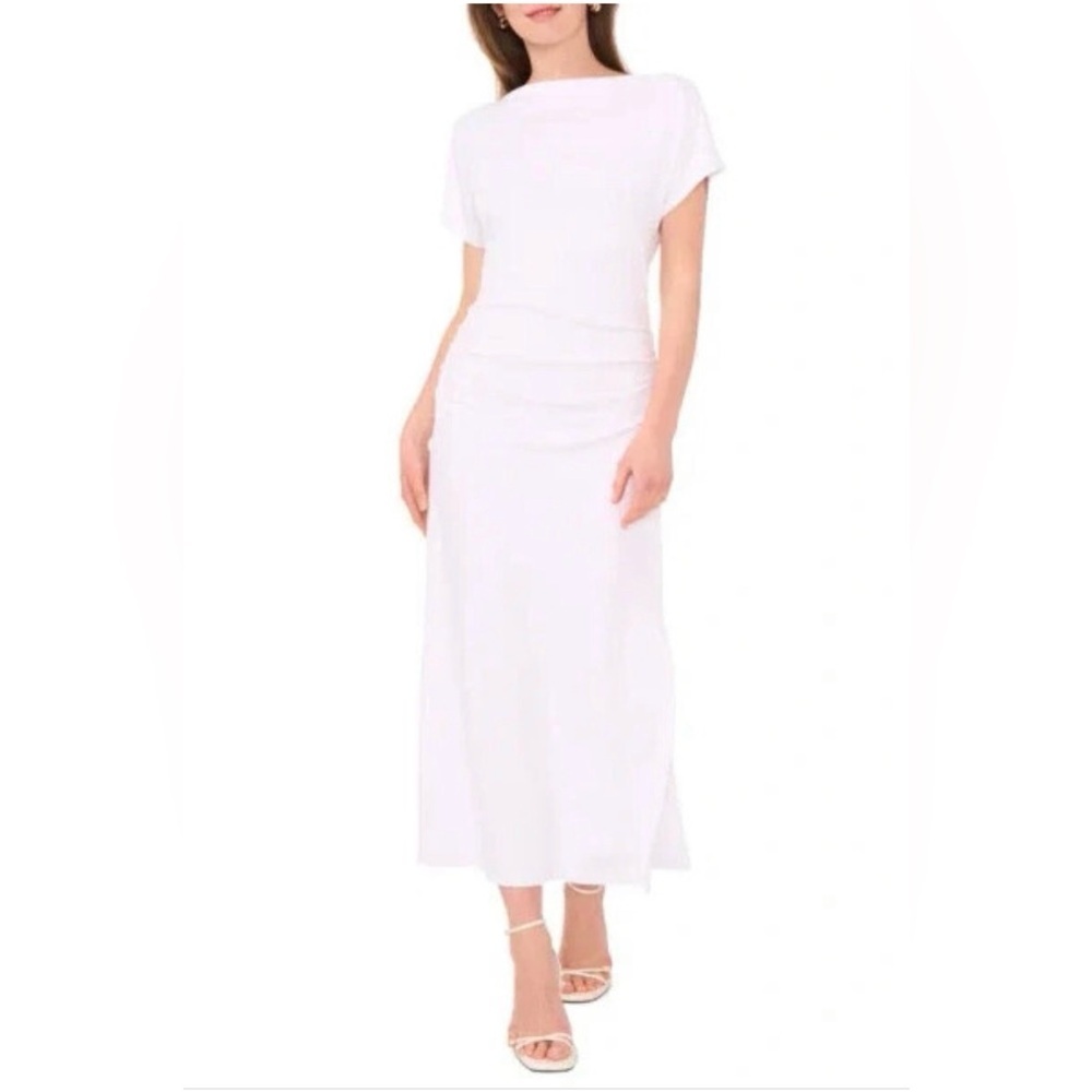 Halogen White Dolman Sleeve Midi Dress XL NWT Minimalist Classic